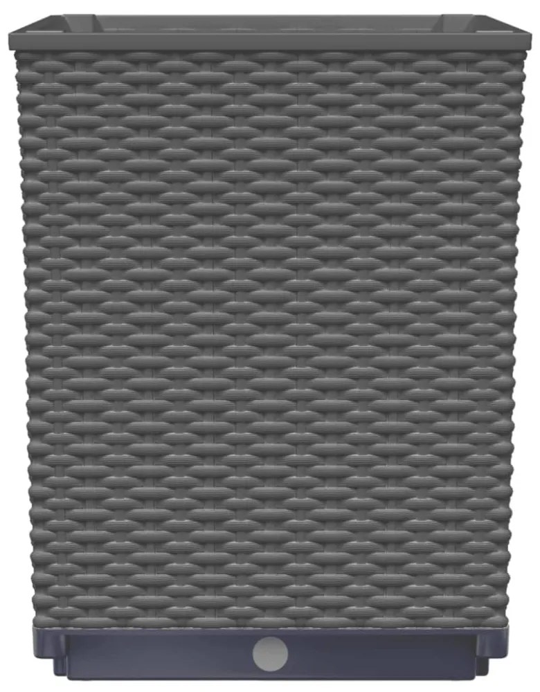 2 db fekete polipropilén növénytartó 30 x 30 x 37 cm