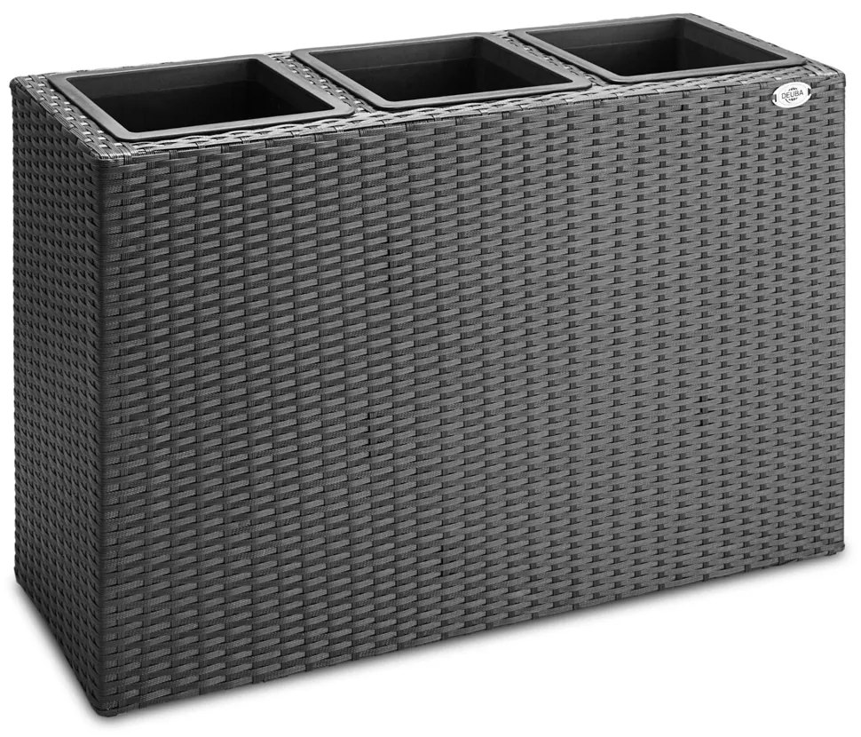 Casaria® Virágtartó 83x30,5x60 cm - fekete