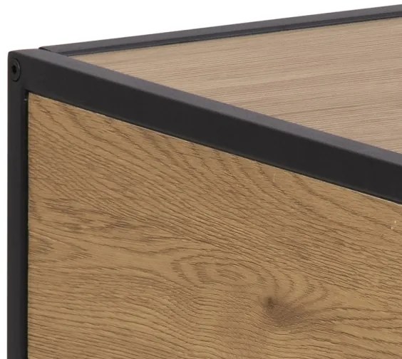 SARON éjjeliszekrény tölgy/fekete