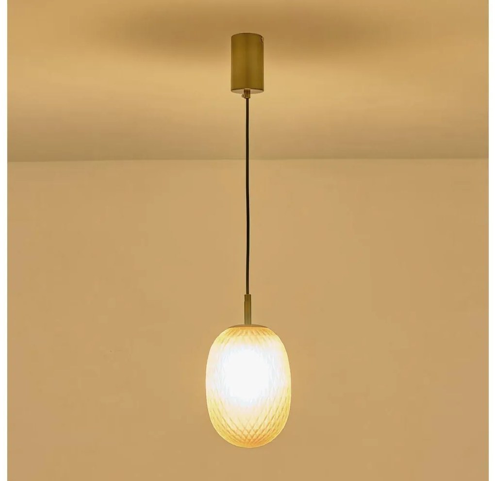 Csillár zsinóron 1xE14/25W/230V fehér átm. 15 cm