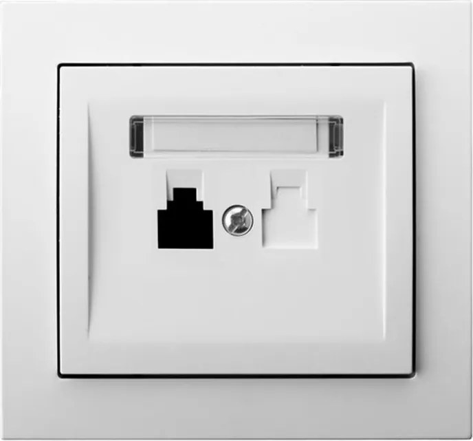 Ospel Kier fehér Telefon aljzat GPT-1W/00