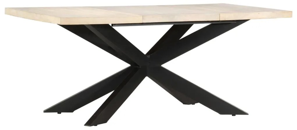 tömör fehérített mangófa étkezőasztal 180 x 90 x 76 cm