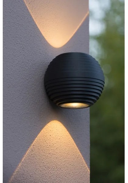 Lucide 17804/06/30 - LED kültéri fali lámpa AYO 2xLED/3W/230V fekete
