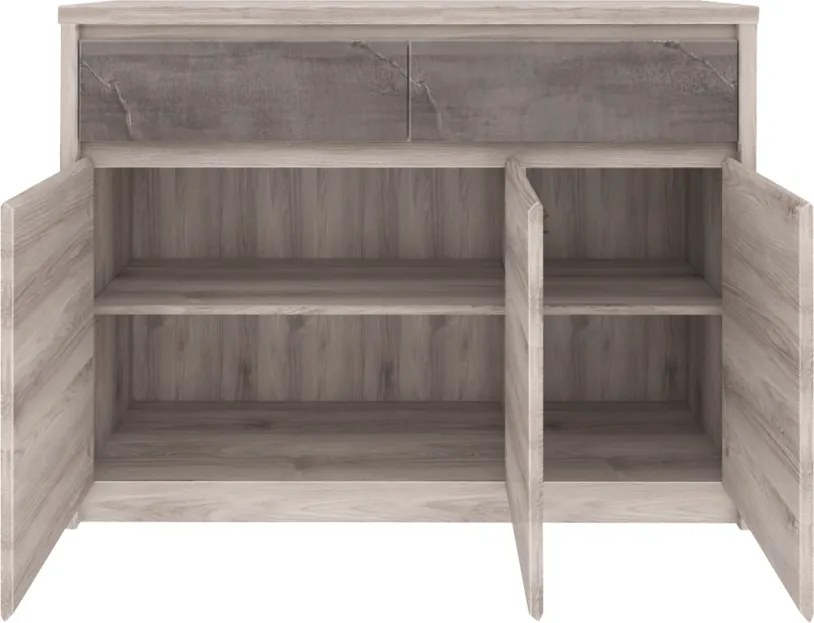 Komód 3D2S, nairobi gesztenye/onix, JESI NEW