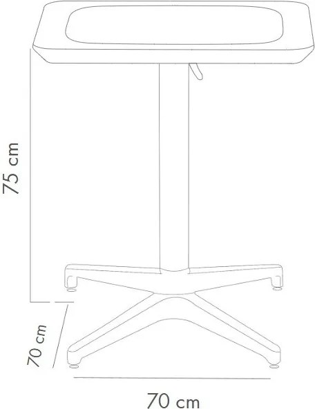 Haz étkezőasztal, antracit, 70 cm
