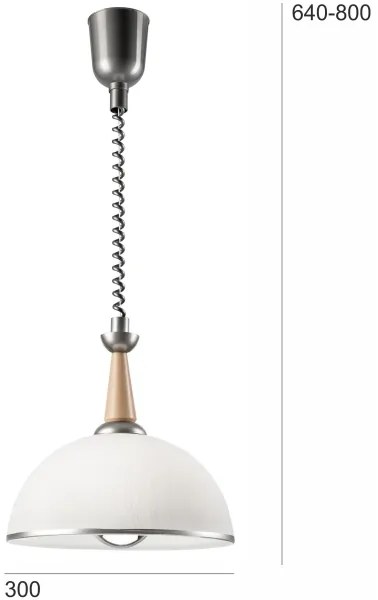 Lehúzható CHIARA csillár 1xE27/60W/230V ezüst/bükk