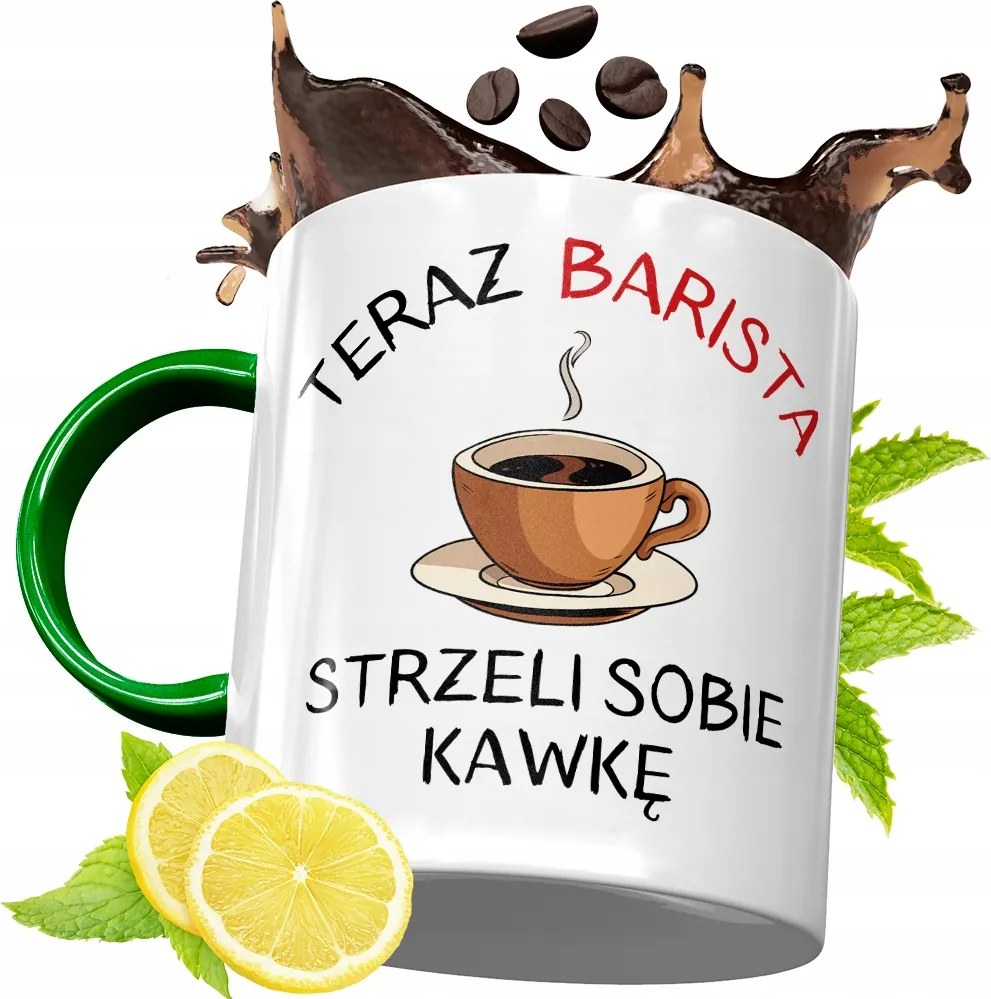 Zöld Bögre Baristáknak Születésnapi Ajándék fényképes nyomtatással