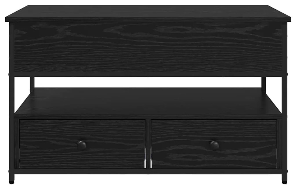 vidaXL Dohányzóasztal fiókkal Fekete tölgy 85 x 50 x 50 cm Faanyag