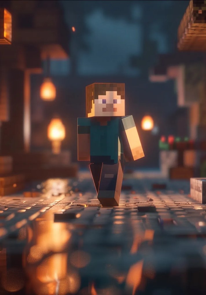 Poszter, Mojang, Minecraft, Creeer, Alex, Enderman, Zombie,