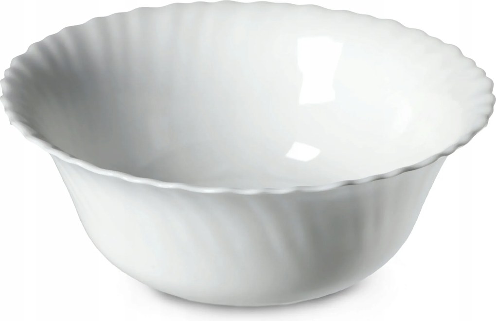 Saláta tálaló Üveg Snack Saláta Gyümölcs 21 cm Tál Fehér