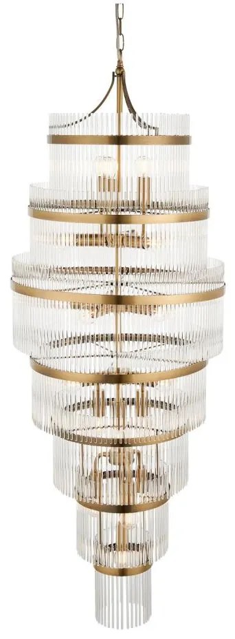 Endon 112793 - Csillár láncon MARIETTA GRAND 21xE14/6W/230V réz/átlátszó