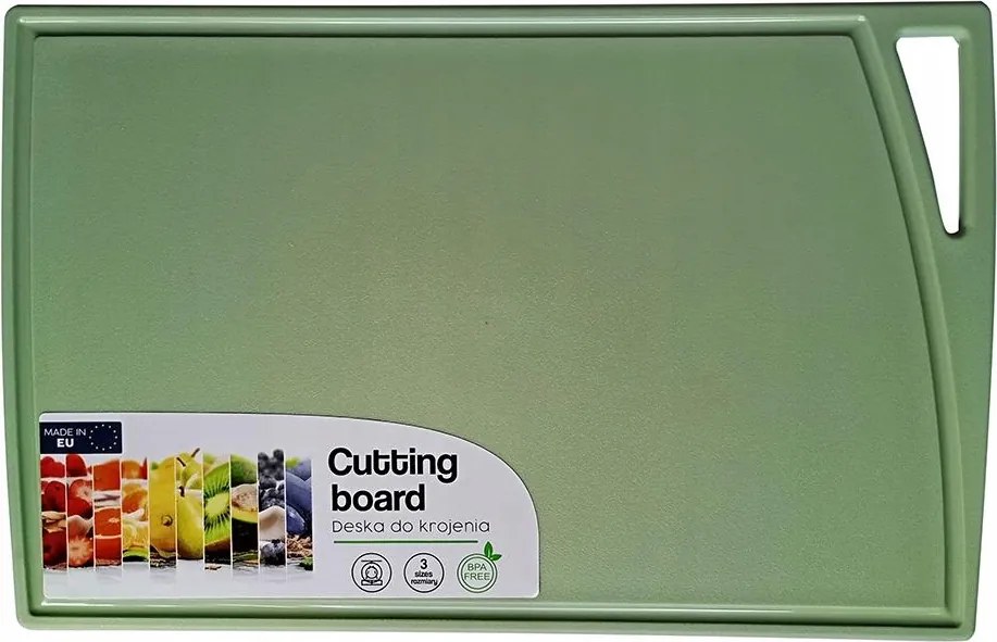 Konyhai vágódeszka közepes Bentom Zöld 31,6X20,1X0,7 cm