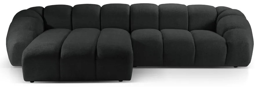 Fekete sarokkanapé (bal oldali) Diana – Micadoni