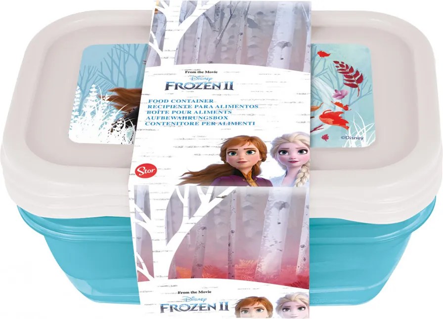 Disney Jégvarázs Blue Forest műanyag ételhordó doboz 3 db-os
