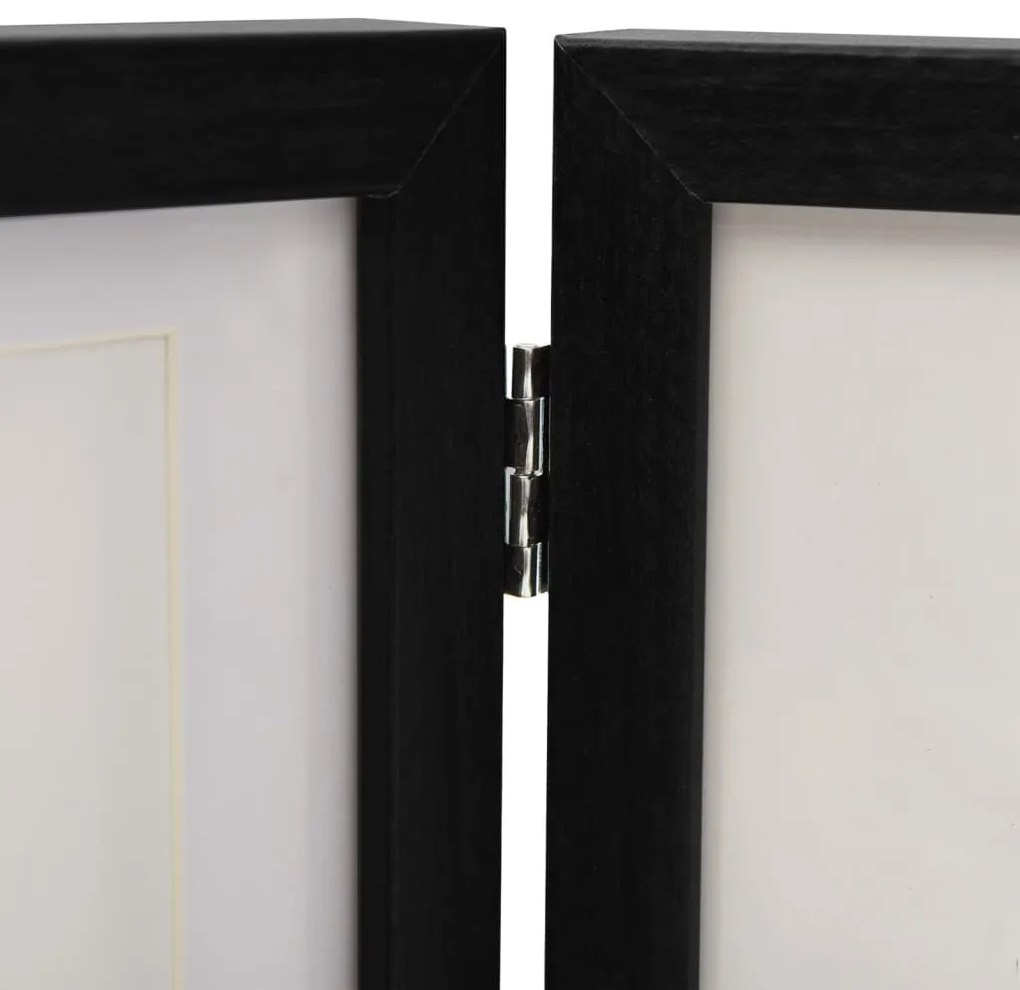 fekete háromszárnyas fényképkeret 22x15 cm + 2x(10x15 cm)