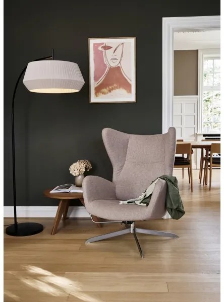 Nordlux - Állólámpa DICTE 1xE27/60W/230V fekete/bézs