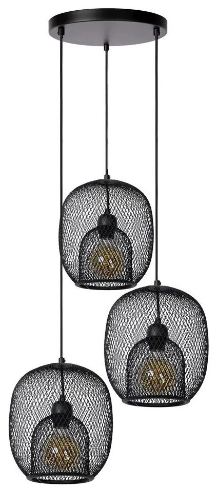 Lucide 78396/03/30 - Csillár zsinóron JERREL 3xE27/40W/230V