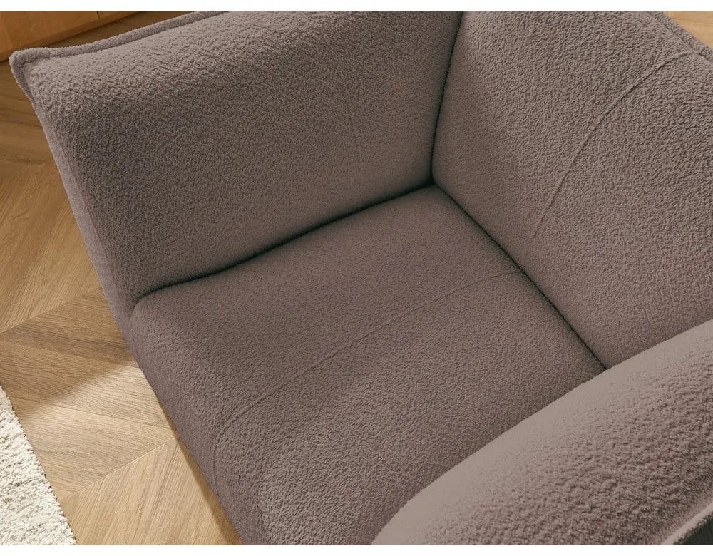 Barna buklé fotel Giorgia – Bobochic Paris