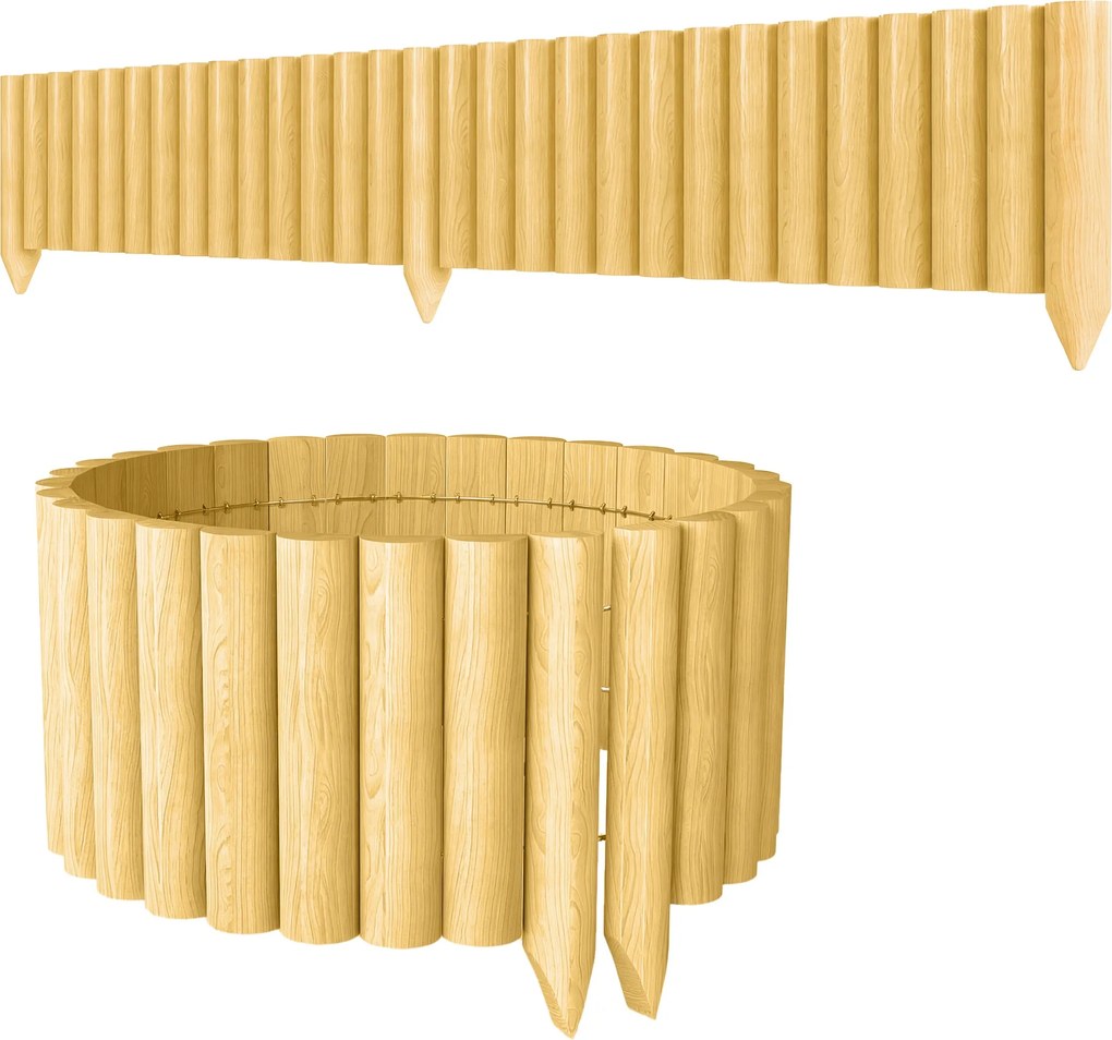 Outsunny lucfenyő kertelválasztó kerítés, 176 x 38 cm — dekoratív, tartós és könnyen telepíthető | Aosom