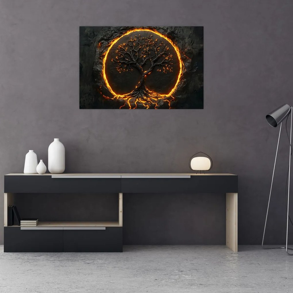 Kép – Életfa lávában II. (90x60 cm)