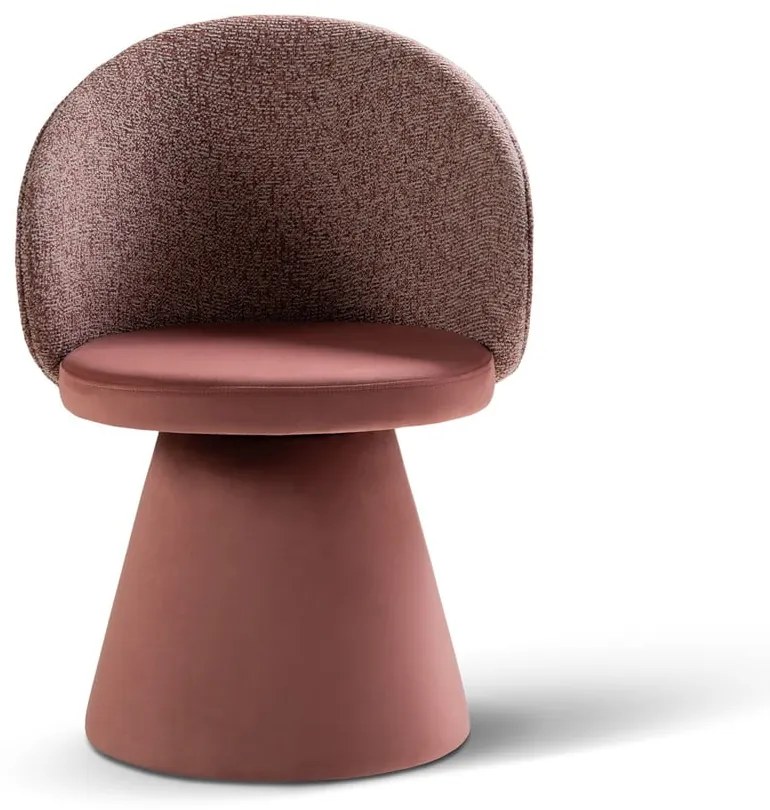 Rózsaszín bársony fotel Inez – Micadoni