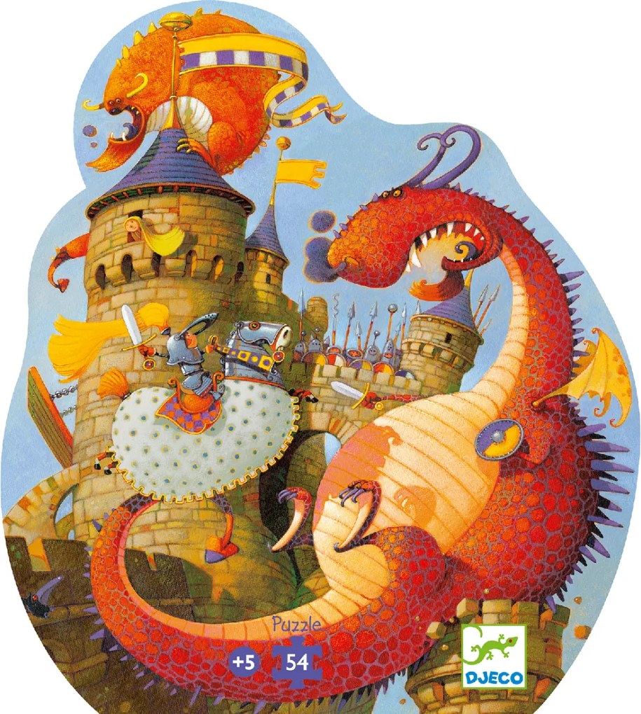 Formadobozos puzzle - Vaillant és a sárkány, 54 db-os - Vaillant and the dragon