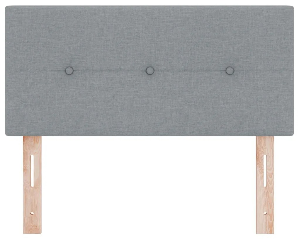 Fejtámla Gombos Puffasztott Világosszürke 90 cm Szövet