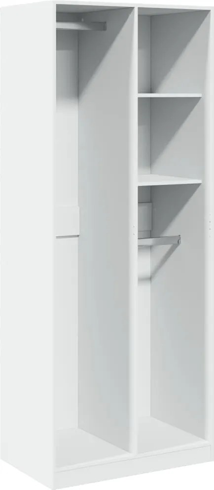 vidaXL fehér szerelt fa ruhásszekrény 80 x 50 x 200 cm