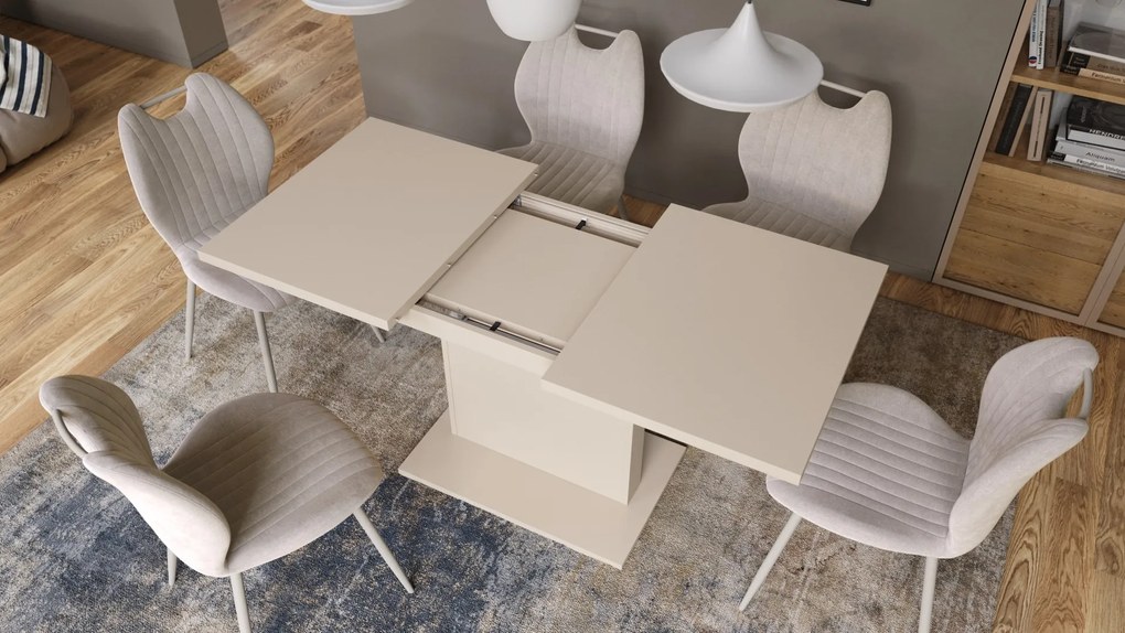 Mazzoni ASTON MINI Bézs (Pezsgő) - MODERN NYITHATÓ EMELHETŐ DOHÁNYZÓASZTAL ÉTKEZŐASZTAL ÁTALAKÍTHATÓ ASZTAL