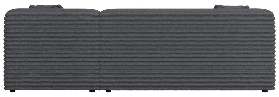 Sötétszürke kordbársony sarokkanapé (jobb oldali-heverő résszel) Martin – Ropez