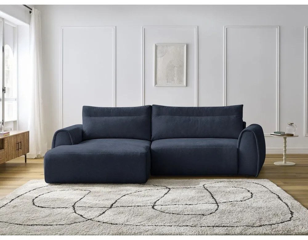 Sötétkék sarokkanapé Aden – Bobochic Paris