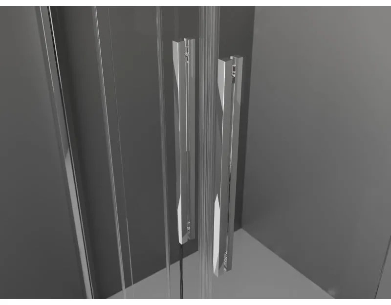 Mexen Velar L Duo, tolózuhanyajtó nyitáshoz 140 cm, 8 mm átlátszó üveg, króm, 871-140-003-02-01