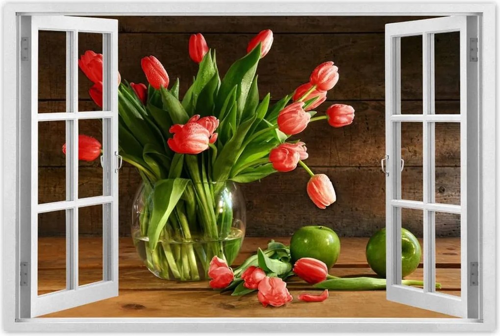 Poszterek 90x60 Vörös tulipánok