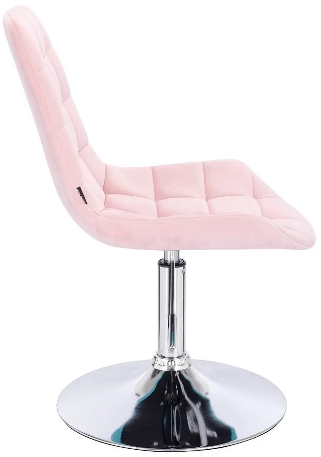 HR590N Púderrózsaszín modern velúr szék