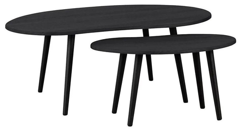 Eglo 424047 - KÉSZLET 2x Kisasztal ALORAN fekete