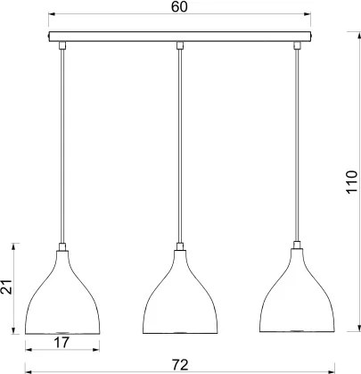 Kábellel függesztett NOAK CLASSIC csillár, 3xE27/15W/230V, bézs