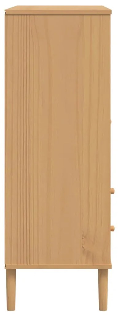 SENJA barna rattanhatású magasszekrény 90 x 40 x 112 cm