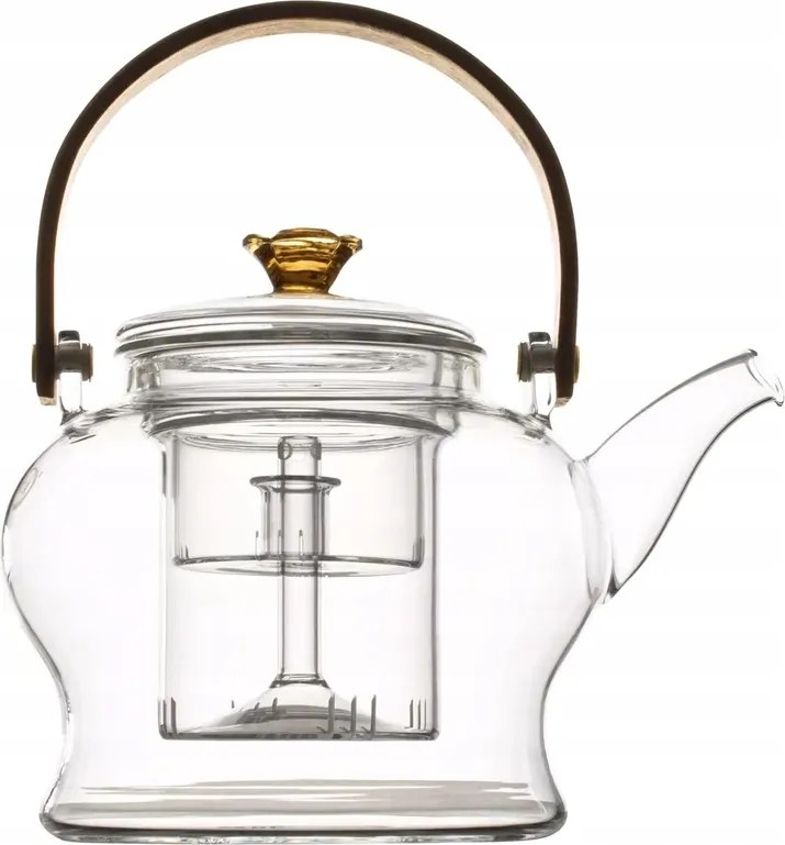 Prémium Teáskanna Üveg Teafőzővel
