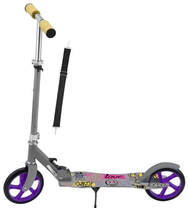 Juskys Gyerek roller Graffiti - szürke/lila