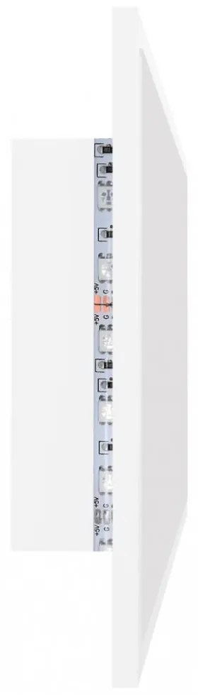 fehér akril LED-es fürdőszobai tükör 90 x 8,5 x 37 cm