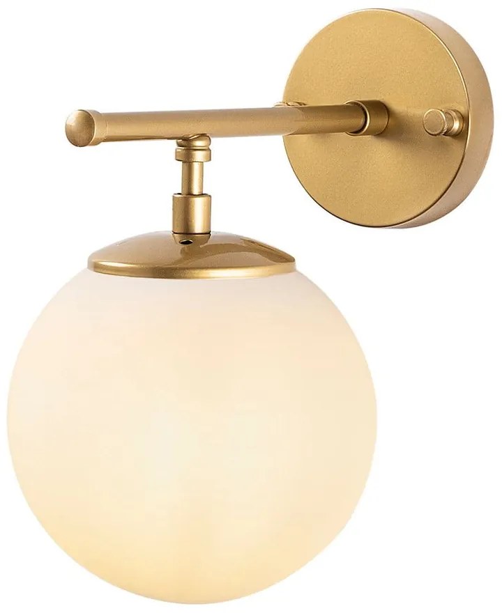 Fehér-sárgaréz színű fali lámpa Roe – Opviq lights