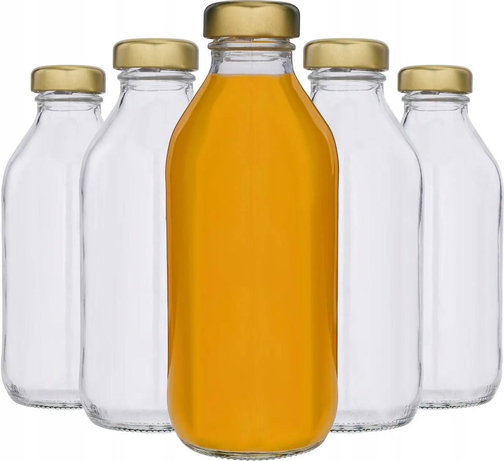 Micimackó Vizes Üvegpalack 330ml Gyümölcslevekhez, Tinktúrákhoz 24 Db Kupakok