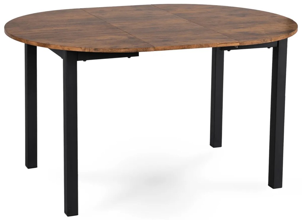 Bővíthető Étkezőasztal Rusztikus Tölgy/Fekete Színben. KANTE 102-142 cm