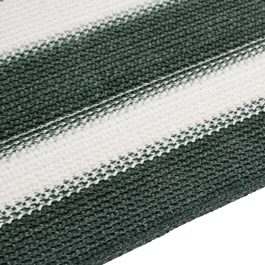 Zöld és fehér HDPE belátásgátló háló 1,8 x 10 m 75 g/m²