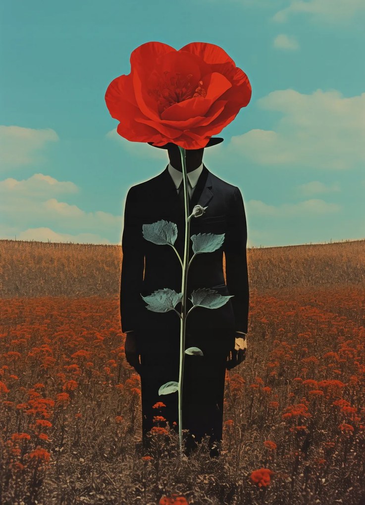 Poszter 13x18cm Megfigyelő a pipacs mögül