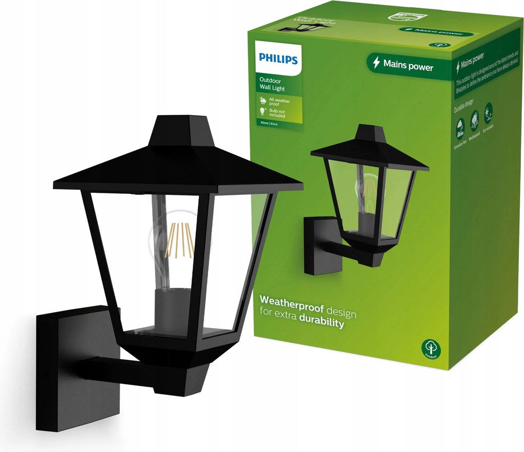Kerti fali lámpa Homlokzati lámpa Kültéri Lámpa E27 IP44 Philips