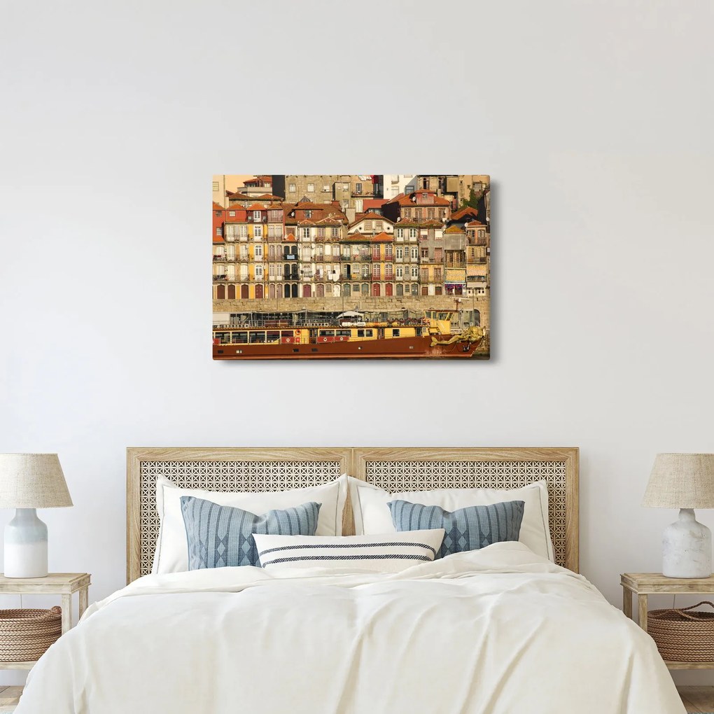 Kép - Vízparti negyed, Portugália (90x60 cm)
