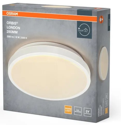 Osram - LED mennyezeti lámpa ORBIS LONDON LED/16W/230V átm. 28 cm fehér