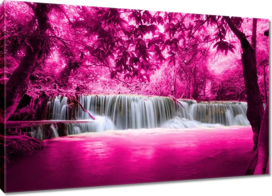 Vászonkép 120x80 Rózsaszín vízesés