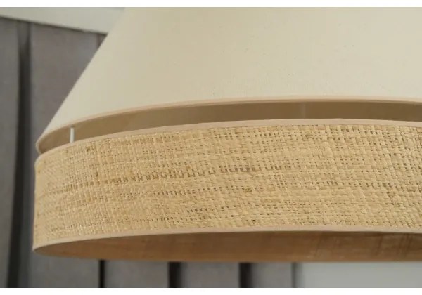 Duolla - Csillár zsinóron YUTE AVIGNON 1xE27/15W/230V átm. 60 cm krémes/bézs